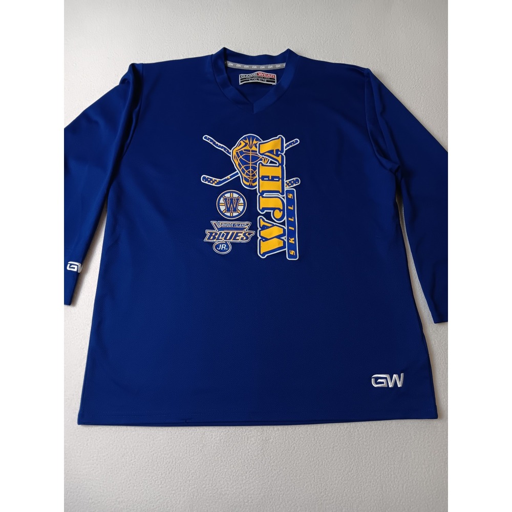 Gamewear WJHA Skills Rhode Island Blues Jr‎ Hockey Jersey Blue Mens L/XL
